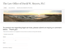 Tablet Screenshot of davidmeyerslaw.com